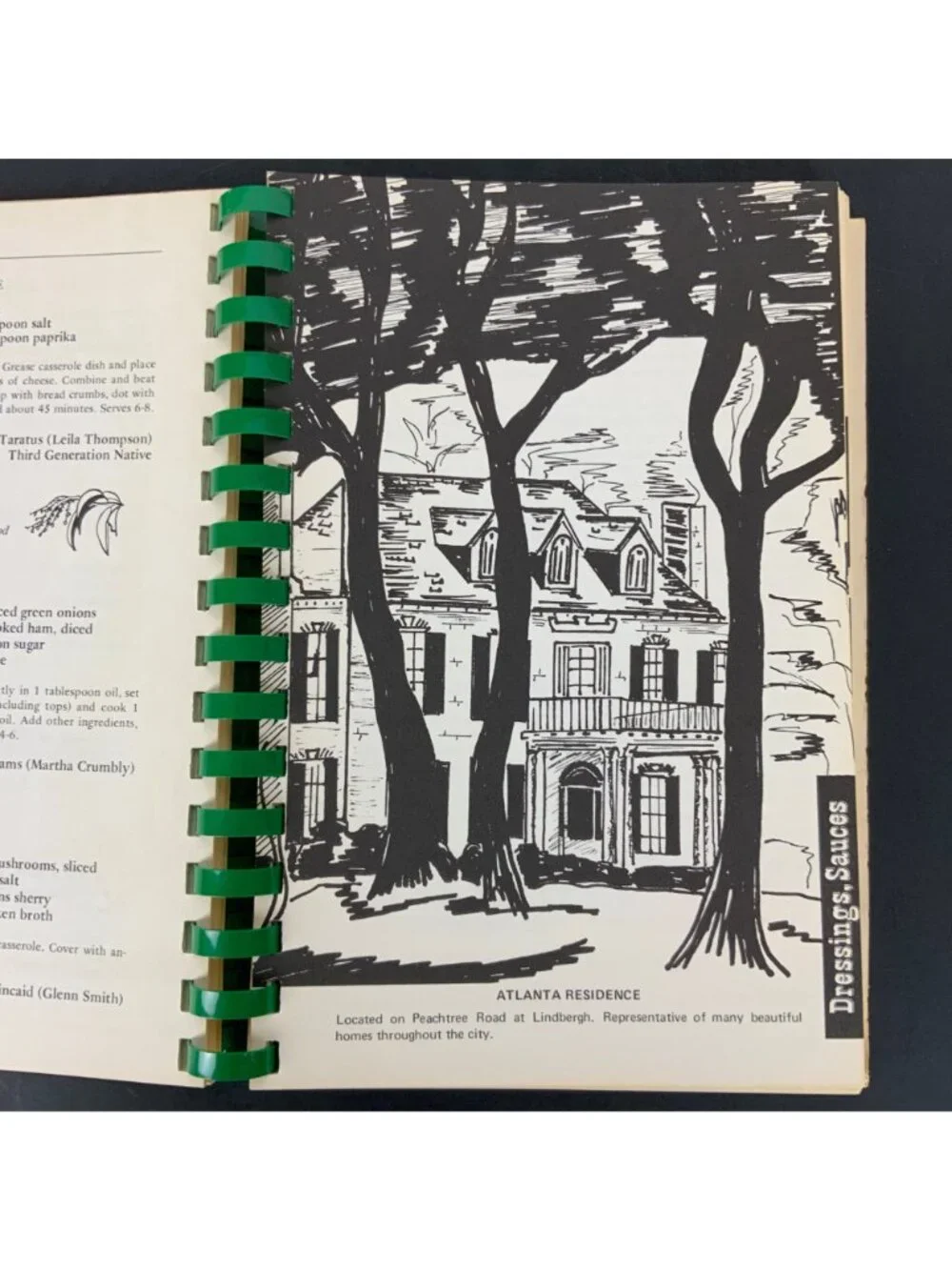 Atlanta Natives Favorite Recipes Spiral-Bound Cookbook 1980 Georgia USA Vintage